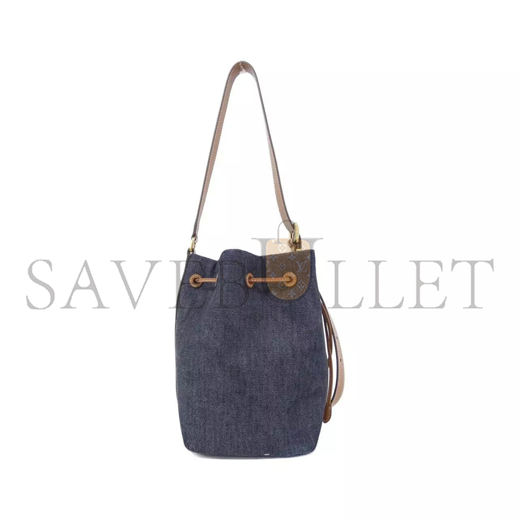 M1v M1v denim and leather logo bucket bag 5be089 (29*23*17cm)